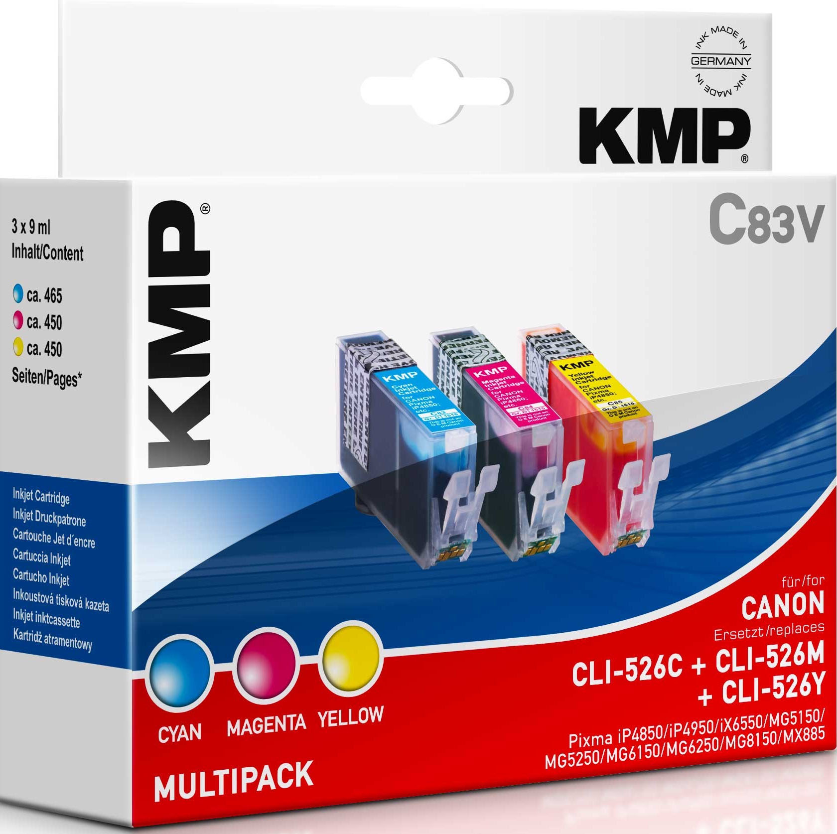 KMP C83V multi pack / cyaan, geel, magenta
