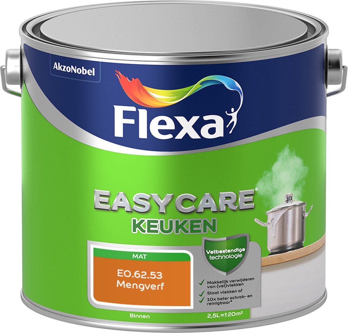 FLEXA Easycare Muurverf - Keuken - Mat - Mengkleur - E0.62.53 - 2,5 liter