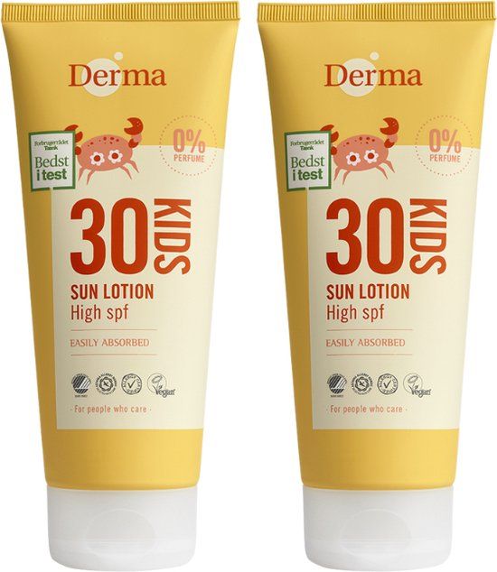 Derma Sun Derma Eco Sun Kids Zonnebrandlotion SPF 30 - 2 x 200 ml - Voordeelverpakking