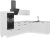 Vicco Hoekkeuken Fame-Line, Wit Landhuis/Wit, 287 x 207 cm