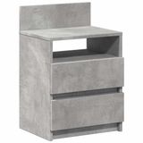 vidaXL Table de chevet avec 2 tiroirs 40x33x60 cm gris béton