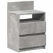 vidaXL Table de chevet avec 2 tiroirs 40x33x60 cm gris béton