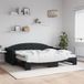 Maison Exclusive Lit gigogne extensible avec matelas, noir, 90x200 cm, tissu