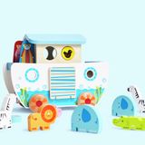 Hape Ark van Noah - Houten trekfiguur met 16 speelfiguren