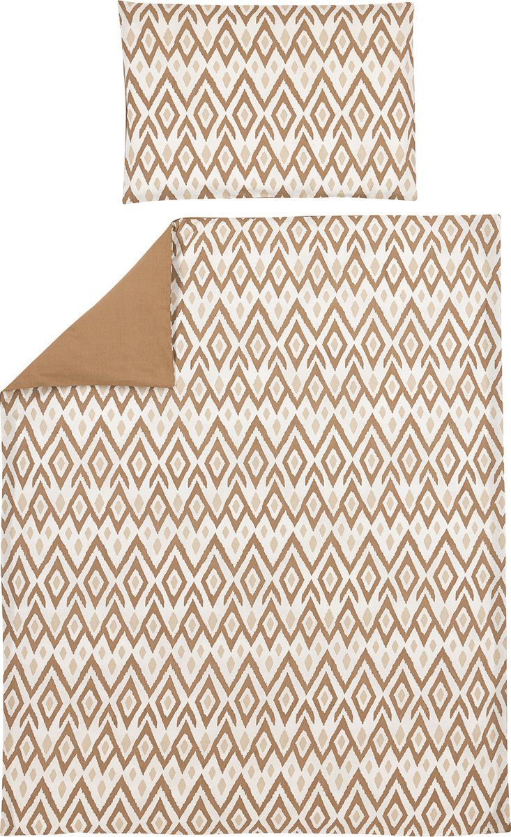 Meyco Beddengoed Ikat Sand / Uni Toffee - 120 x 150 cm - Katoen - Bruin