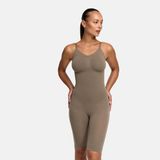 cfab Bodysuit met corrigerende shapewear en shortje - Taupe - 5XL