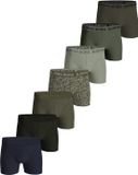 Björn Borg Cotton Stretch boxers - heren boxers normale lengte (7-pack) - donkerblauw - 5 tinten groen en groene print