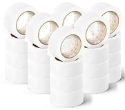 OFITURIA Plakband, kleur wit, band voor het verpakken en organiseren van dozen en zendingen, zegel in verschillende heldere kleuren, 66 mt x 48 mm (24 stuks, wit)
