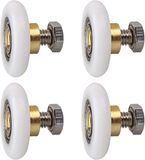 Famanu – Douchedeurrollen set van 4 stuks, 27 mm diameter, reserveonderdelen voor douchecabines, geschikt voor schuifdeuren