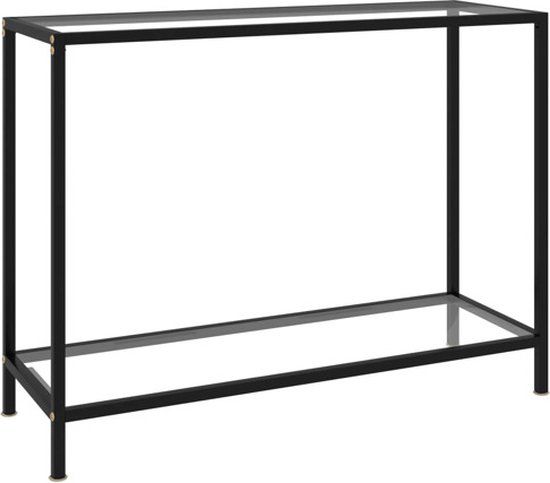vidaXL Wandtafel 100x35x75 cm gehard glas transparant