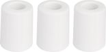 Deltafix Deurbuffer - 3x - deurstopper - wit - rubber - 50 x 35 mm - schroefbevestiging