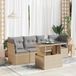 Maison Exclusive - Ensemble de jardin pour le jardin, composé de 5 pièces avec coussins, couleur : beige, matériau : polyrotin