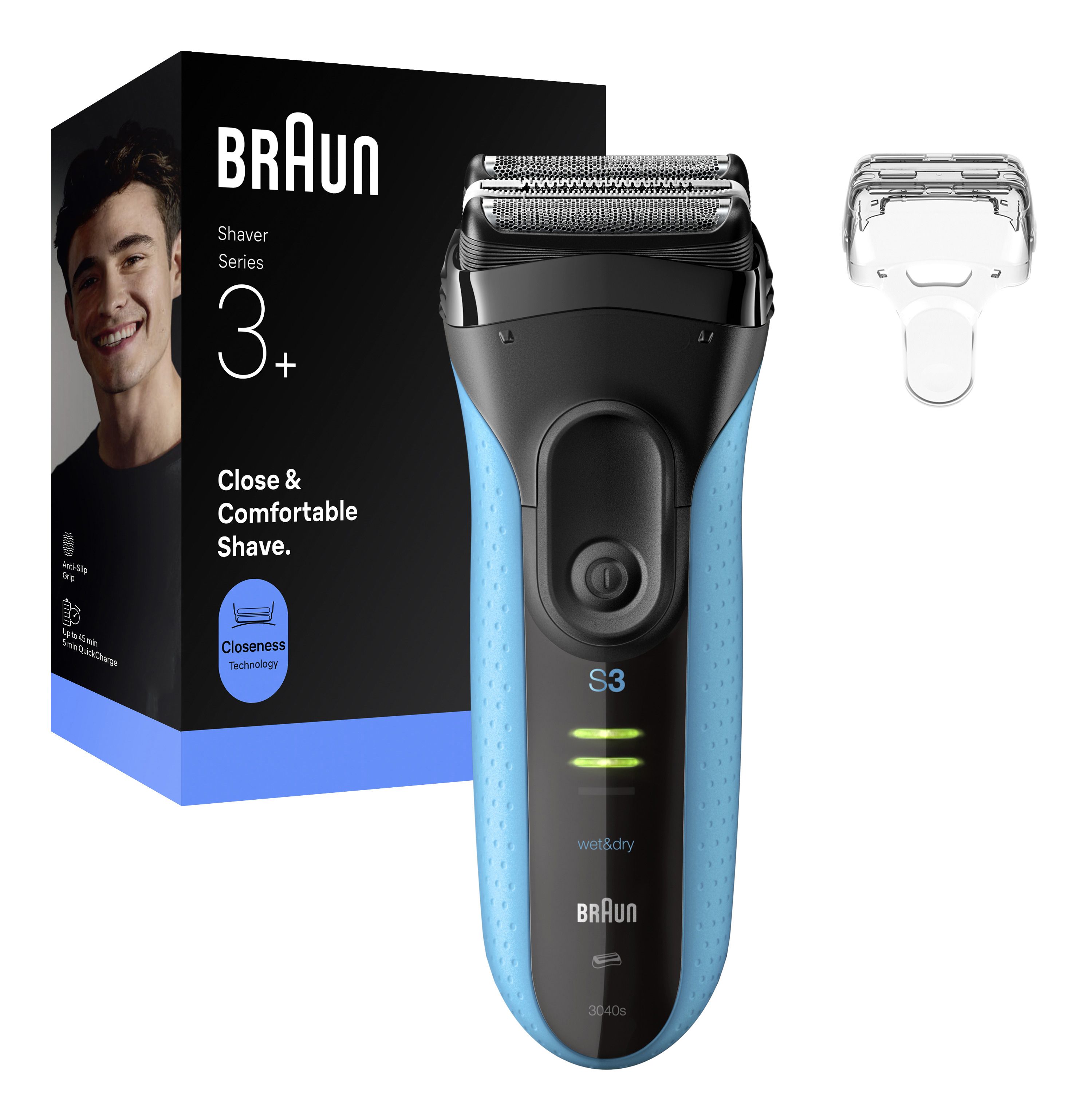 Braun Series 3 3040S - Elektrisch Scheerapparaat voor Mannen - Blauw