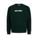 JACK & JONES regular fit sweater met print - donkergroen