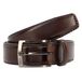 JOOP! Leren Riem Quilted Coll. Belt 3,5 CM W85 D`Brown Donkerbruin
