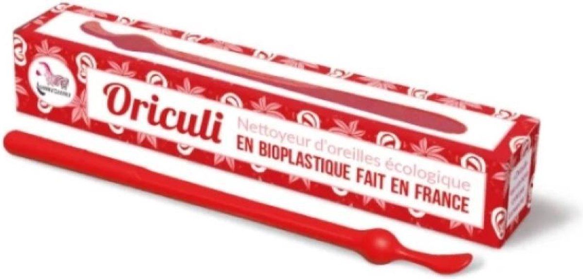 Lamazuna Oriculi oorstokje - bioplastic - rood
