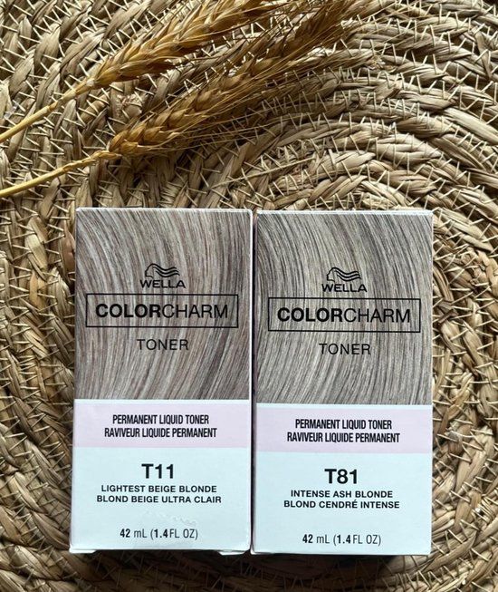 DUOPACK - Wella Color Charm Toner - T11 & T81 - Lightest Beige Blonde/Intense Ash Blonde - 84ml x 2