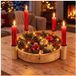Online-Fuchs Adventskranz aus Mangoholz mit schwarzen Kerzenhaltern
