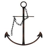 Nautisch anker wanddecoratie, antiek metalen anker kunst wanddecoratie met ketting voor slaapkamer woonkamer slaapzaal huis/13 inch antiek anker met ketting wanddecoratie, antiek metalen anker