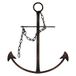 Nautisch anker wanddecoratie, antiek metalen anker kunst wanddecoratie met ketting voor slaapkamer woonkamer slaapzaal huis/13 inch antiek anker met ketting wanddecoratie, antiek metalen anker
