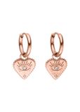 PURELEI Oorbellen Bright Heart Roségoud Roestvrij staal