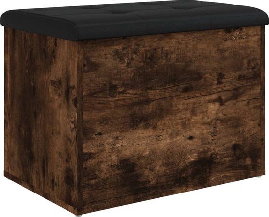 vidaXL Opbergbankje - 62x42x45 cm - Hout - Gerookt eiken