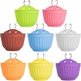 Goodivery ® Pot de fleurs suspendu polyvalent pour intérieur et extérieur, parfait pour fixation murale et à la fenêtre