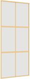 vidaXL - Schuifdeur - 90x205 cm - mat - ESG-glas - aluminium - goudkleurig