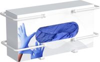 Markenlos Shenzhen Haorui Industrial Technology Co., Ltd. Witte handschoenhouder voor wegwerp-handschoenendoos - handschoenhouder aan de muur - laboratorium keuken medische handschoenorganizer