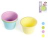 Habi Cake Design verpakking met 4 vormen Panna Cotta, van siliconen, diameter 9 cm, hoogte 6 cm, pastel