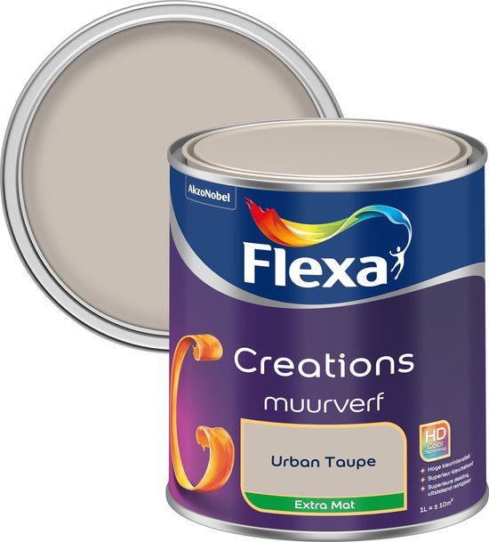 Flexa Creations Muurverf Extra Mat - Urban Taupe - 1 Liter