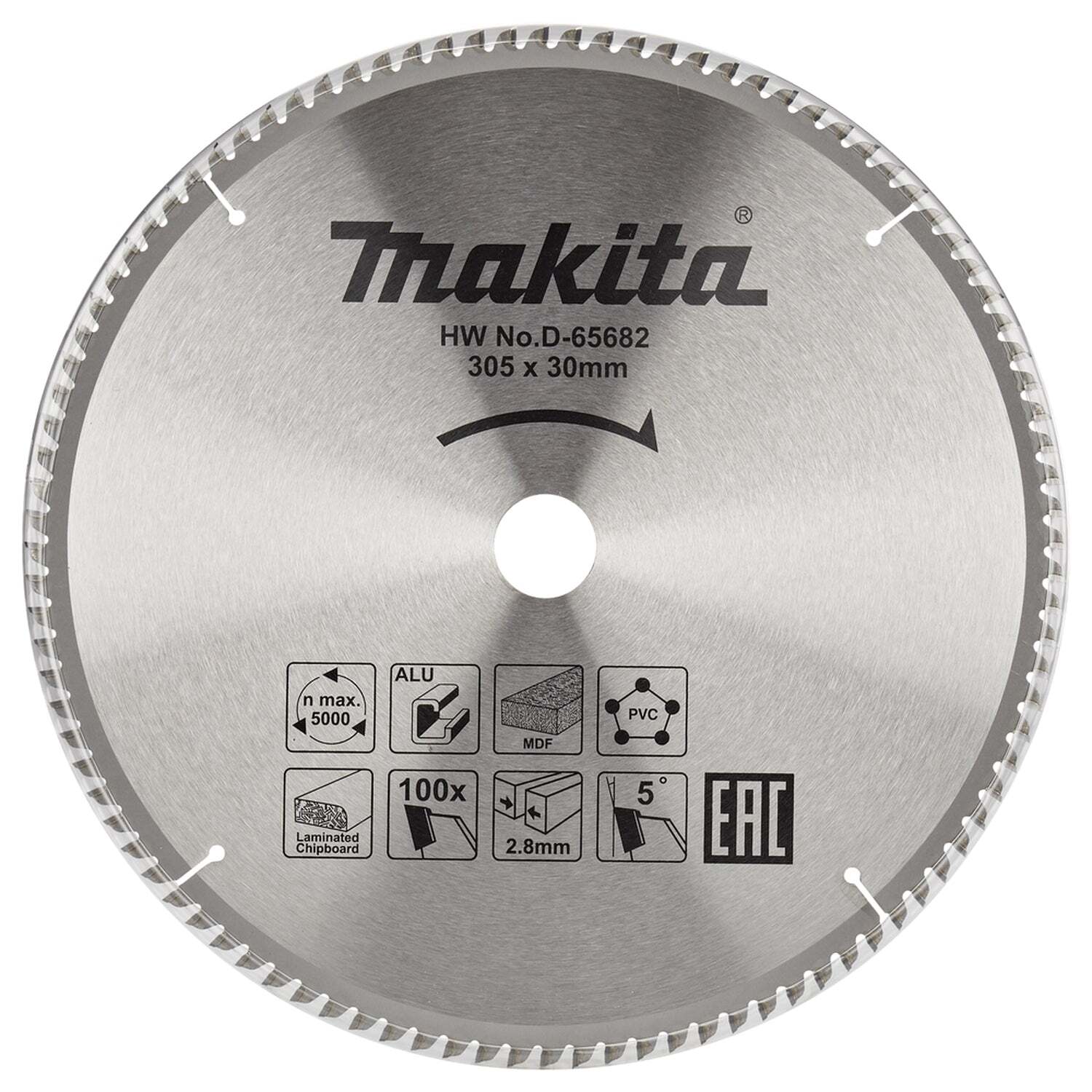 Makita Cirkelzaagblad voor Multimaterial | Ø 305mm Asgat 30mm 100T - D-65682