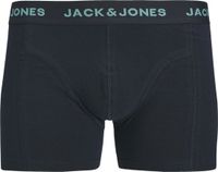 JACK & JONES JACCONOR SOLID TRUNKS 3 PACK NOOS Heren Trunks Navy Blazer Effen Katoen/Elastaan S
