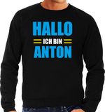 Bellatio Decorations Shoppartners Bv Apres ski trui Hallo ich bin Anton zwart heren - Wintersport sweater - Foute apres ski outfit/ kleding/ verkleedkleding XXL