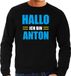 Bellatio Decorations Shoppartners Bv Apres ski trui Hallo ich bin Anton zwart heren - Wintersport sweater - Foute apres ski outfit/ kleding/ verkleedkleding XXL