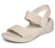 Skechers Sandales plates Arya Favorite Finds pour femme, blanc, pointure 39