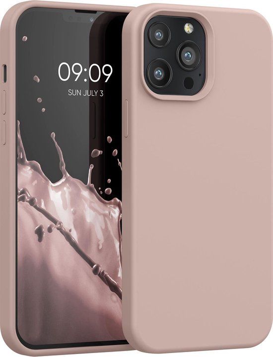 kwmobile telefoonhoesje geschikt voor Apple iPhone 13 Pro Max - Hoesje met siliconen coating - Smartphone case in oudroze