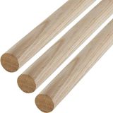 SOTECH 3 stuks eiken ronde stokken glad Ø30 x 1180 mm houten | voor knutselwerk of als kapstok