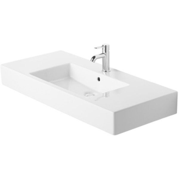 Duravit Vero meubelwastafel 105x49cm met 1 kraangat met Wondergliss wit 03291000001