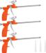 Pistolet à mousse Bol set de 3 pièces pour mousse de construction - Métal - Remplissage et étanchéité - Maison, bureau et professionnels - Orange