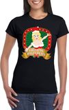 Bellatio Decorations Foute kerst t-shirt zwart Touch my jingle bells voor dames - Foute kerst shirts XXL