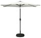 Syfax Tuinparasol met LED-lampen en voet 2,7 x 2,7 m Polyester