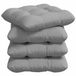 vidaXL Zitkussens - 4 stuks - Stof - Wolkgrijs - 40 x 40 x 12 cm