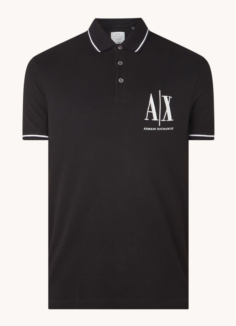 Armani Exchange Regular Fit Polo - Piqué Katoen - Logo