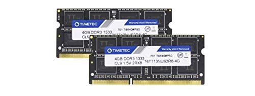 Timetec Hynix IC 8GB Kit (2x4GB) DDR3 1333MHz PC3-10600 Unbuffered Non-ECC 1.5V CL9 2Rx8 Dual Rank 204 Pin SODIMM Laptop Notebook Computer Memory RAM Module Upgrade