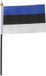 Merkloos / Sans marque Shoppartners Bv Estland - mini vlaggetje van 10 x 15 cm op stokje - Landen vlag - H27 cm - polyester