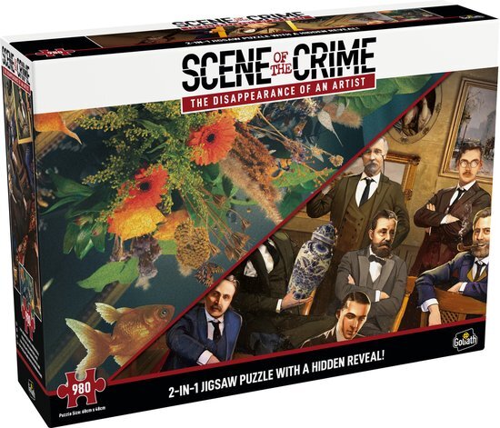 Goliath Scene of the Crime: De Verdwijning van een Artiest - 980 Puzzelstukjes - 2-in-1-puzzel