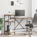 Maison Exclusive - Bureau, chêne artisanal, fibre de bois, 135 x 50 x 90 cm
