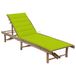 VidaXL Lit de jardin avec coussin bambou vert