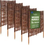 Creative Home bordure de lit en rotin, clôture en rotin, set de 5, 60 x 60 cm
